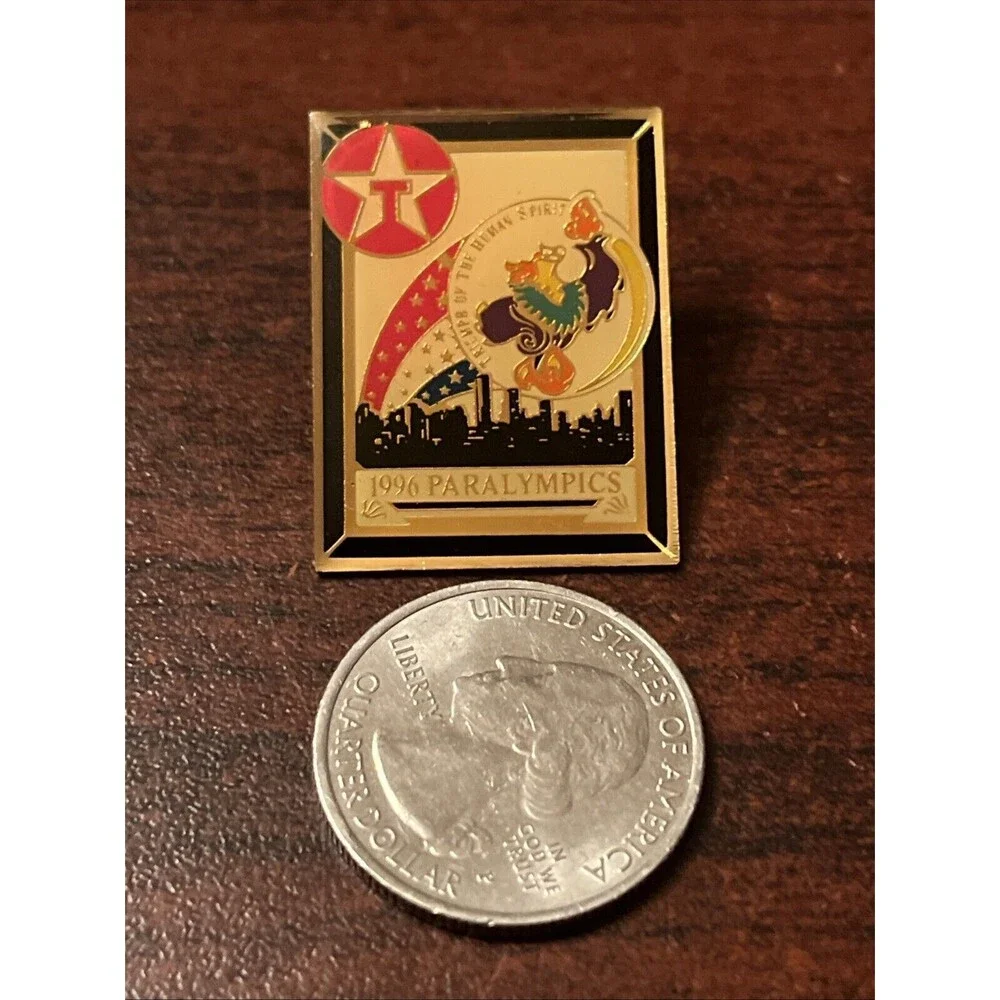 Vintage 1996 Atlanta Olympics Texaco Paralympic‎ Games Lapel Pin